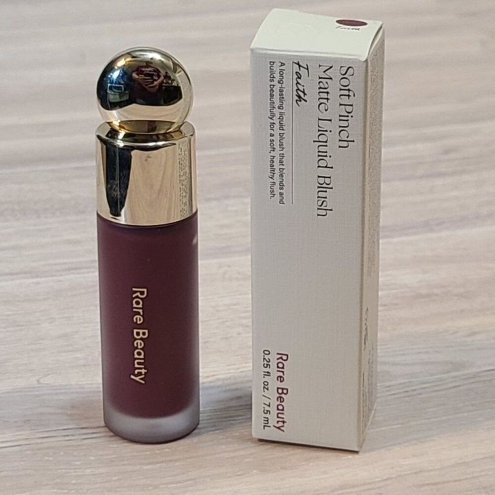 Rare Beauty Soft Pinch Matte Liquid Blush Faith Deep Berry Red .25 oz 7.5ml New